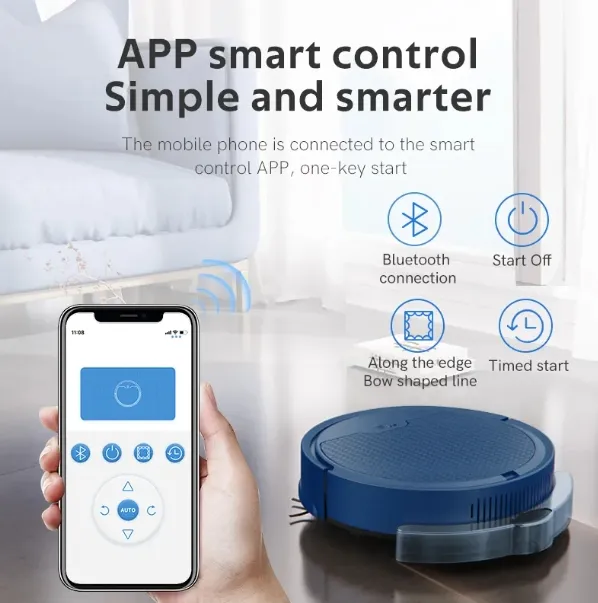 Max Premium WiFi APP Control Smart Robot Vacuum Cleaner Antifall High Suction Floor Mop Auto Clean with Water Tank