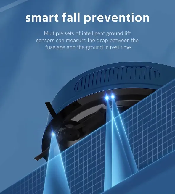 Max Premium WiFi APP Control Smart Robot Vacuum Cleaner Antifall High Suction Floor Mop Auto Clean with Water Tank