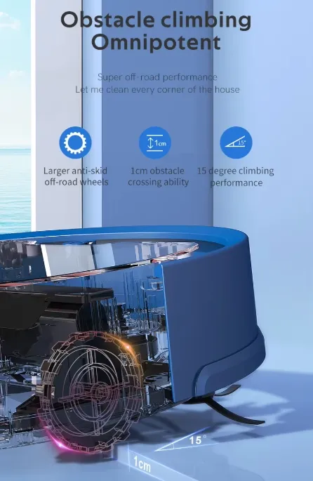 Max Premium WiFi APP Control Smart Robot Vacuum Cleaner Antifall High Suction Floor Mop Auto Clean with Water Tank