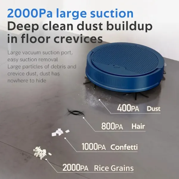 Max Premium WiFi APP Control Smart Robot Vacuum Cleaner Antifall High Suction Floor Mop Auto Clean with Water Tank