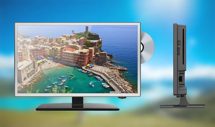 Manufacture Price Mini Smart Television HD LED LCD Digital TV for Caravan 12V DC Smart DVD TV