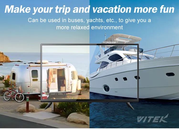 Manufacture Price Mini Smart Television HD LED LCD Digital TV for Caravan 12V DC Smart DVD TV