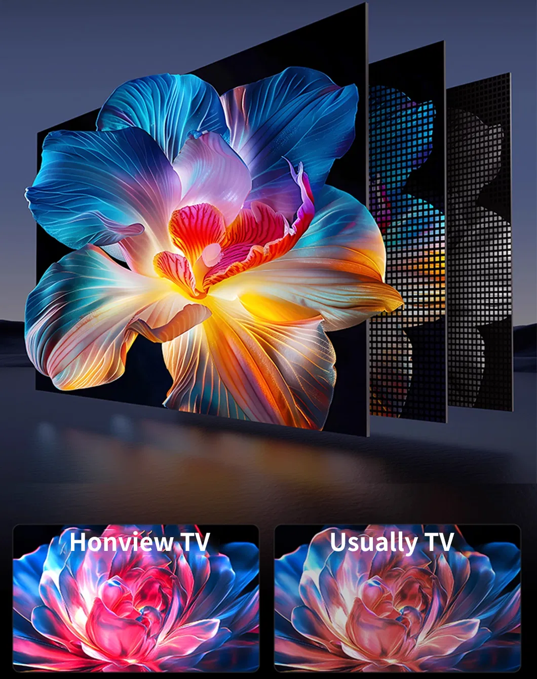 Factory 50 55 Inch 4kuhd Smart Large Screen OEM Mini LED TV