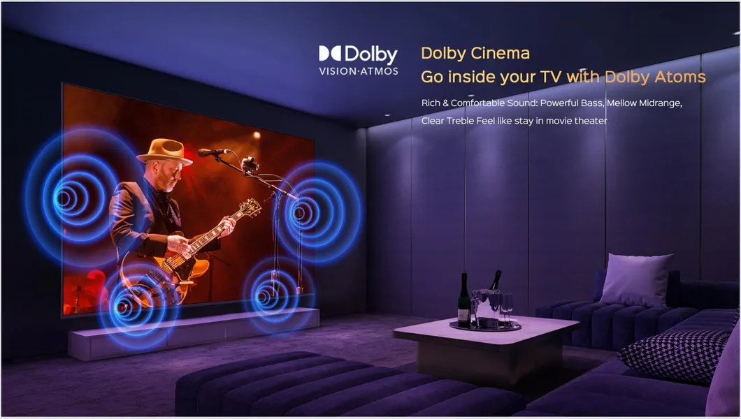 Amaz TV Global Version 4K Mini LED Widescreen UHD 65 Inch Smart Android TV