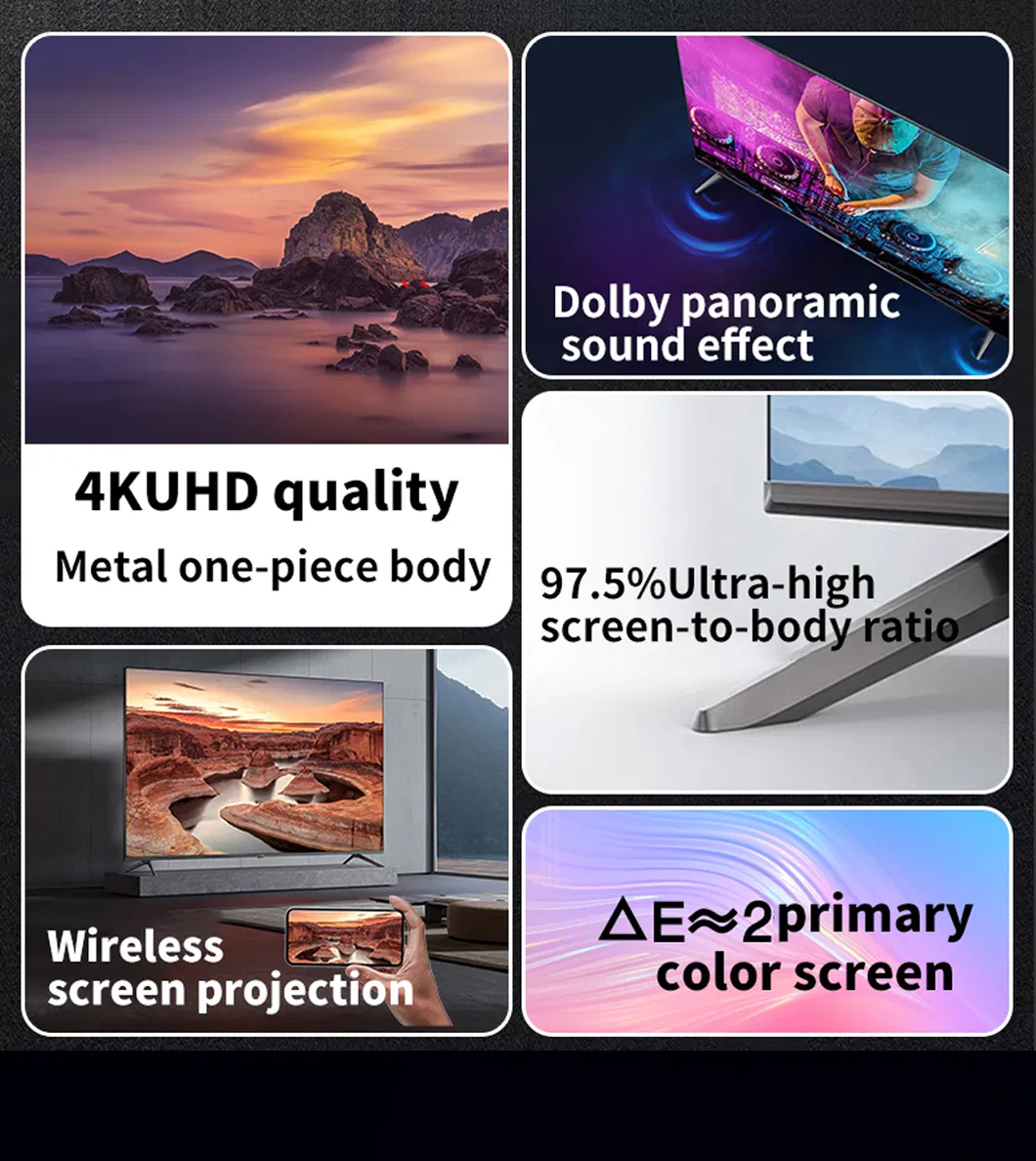 Custom New 2K4K Television 50 55 65 Inch LCD OLED Smart TV