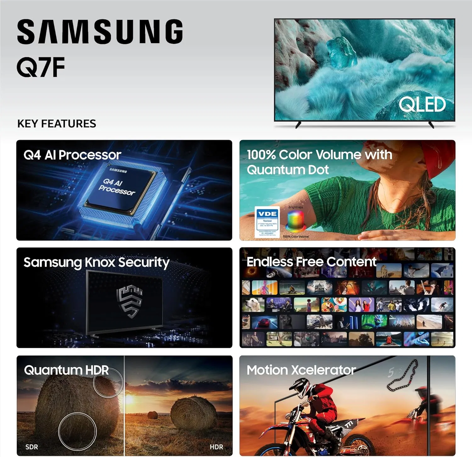 2025 65-Inch Class Qled Q7f Series Vision Ai Smart TV Quantum Hdr Smart OLED TV