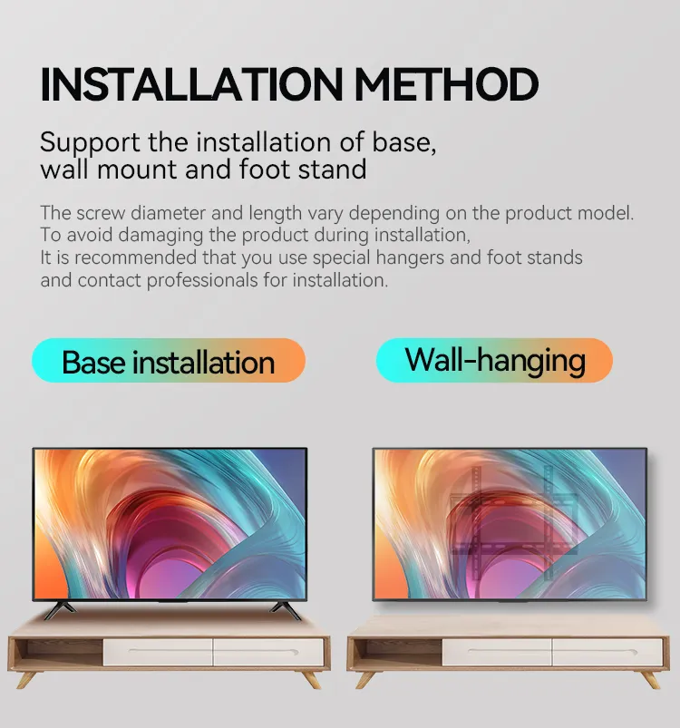 Customized 43/50/55/65 Inch OLED UHD Smart TV Android LCD 4K LED Smart TV Television WiFi Universal Television