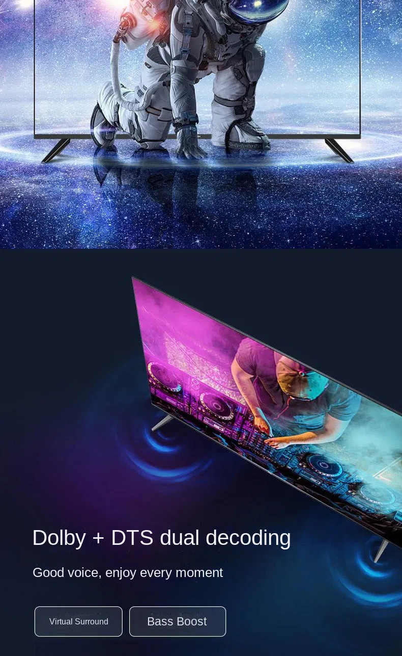 43 50 55 65 75 85 Inch Qled 4K Smart TV Large Screen Television Smart Voice Ultra Thin OLED TV