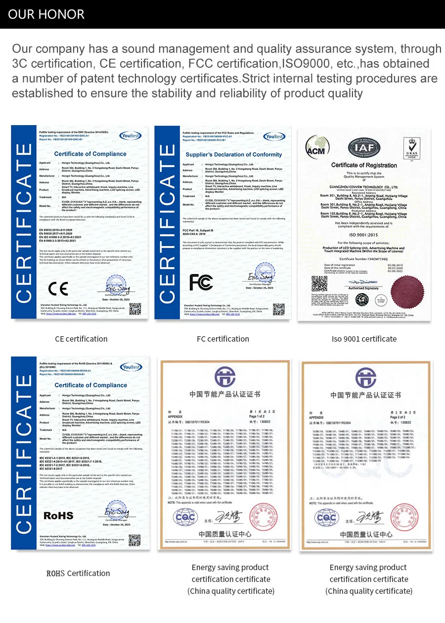 65&quot; 4K Digital Glass TV Stand UHD Smart LCD LED Display OLED Televisores 32 Inch HD TV