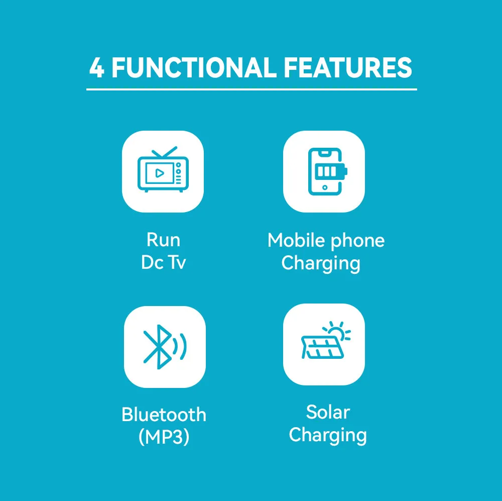 Portable Solar-Powered Soundbar Synced with TV Small Smart Television Price LED TV DC LCD Televisions