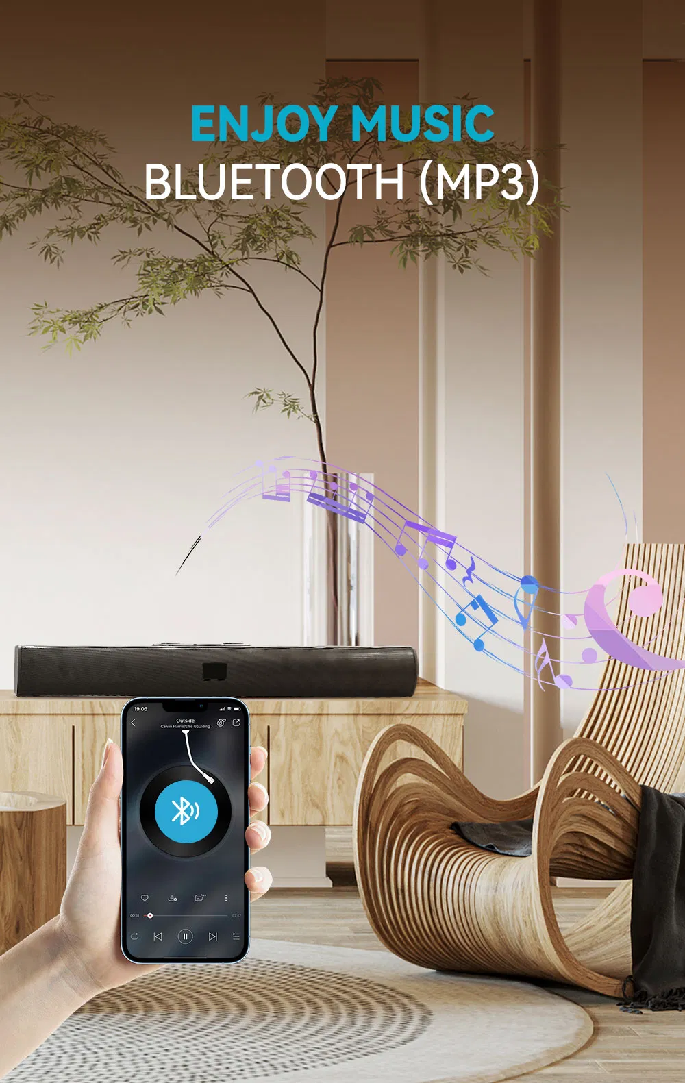 Portable Solar-Powered Soundbar Synced with TV Small Smart Television Price LED TV DC LCD Televisions