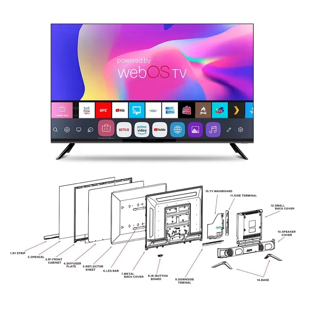 32 Inch SKD Smart TV with Your Brand LED TV LCD TV Frameless TV Frame TV Factory Price