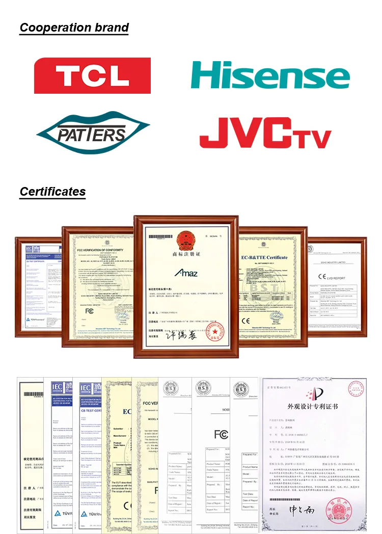 Wholesale LCD 43 Inch Tempered Glass LED Smart TV