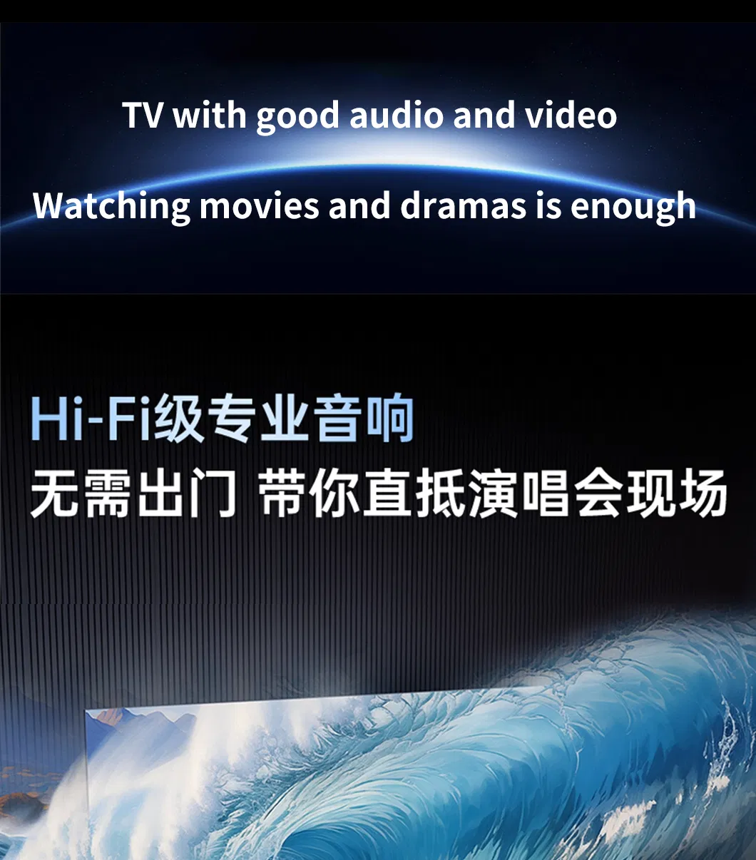 Television Factory 50 65 Inch 4K Slim LCD LED Display Smart TV