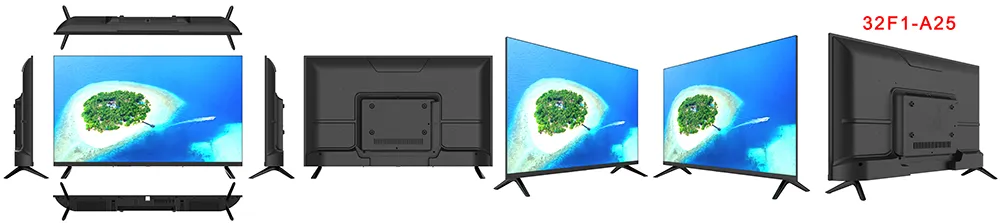 OEM/ ODM High Quality LED TV 32" HD LCD TV V+H Classic Black Multipurpose Solar DVB-T2s2 Smart Android TV