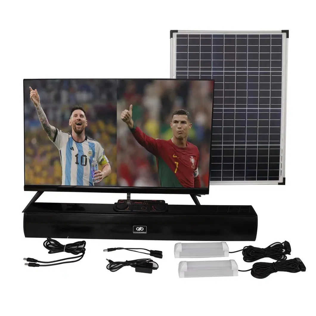 32 43inch DC12V Tempered Glass Solar Powered LED LCD TV
