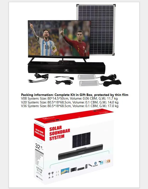 32 43inch DC12V Tempered Glass Solar Powered LED LCD TV