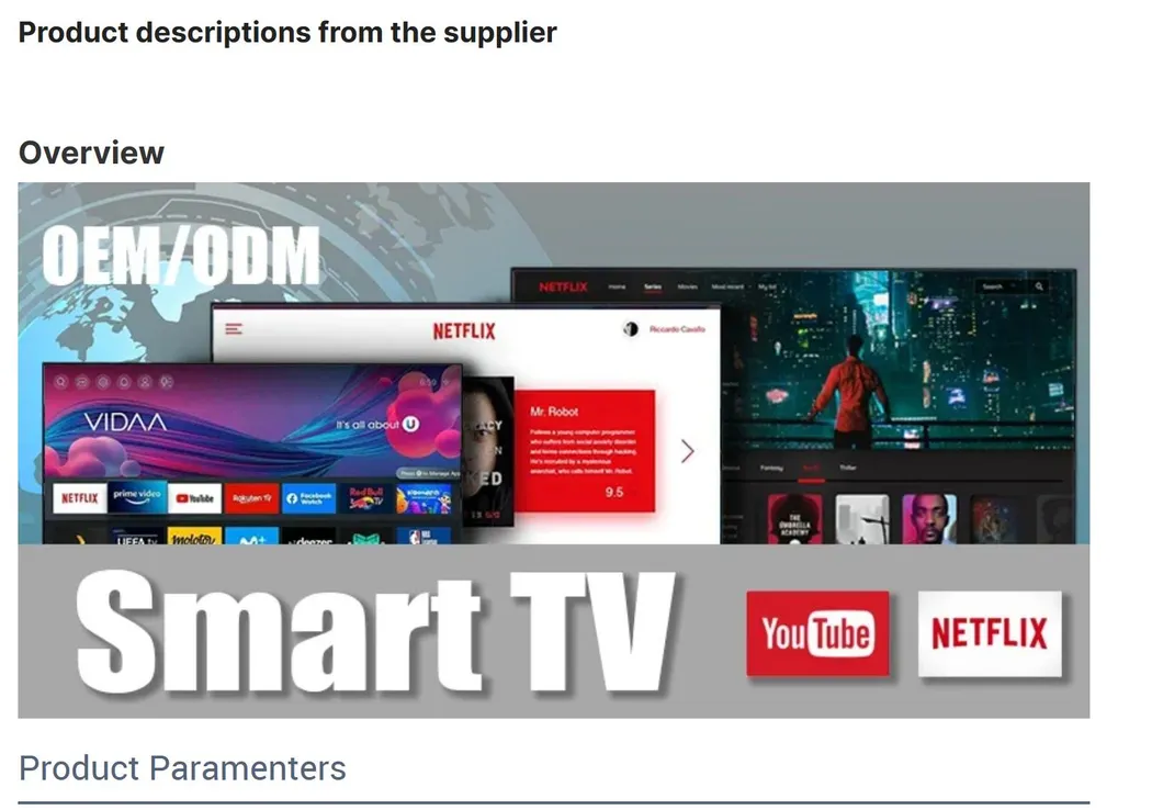 OEM Hotel Home 32 43 Inch Smart LED LCD Flat Screen TV