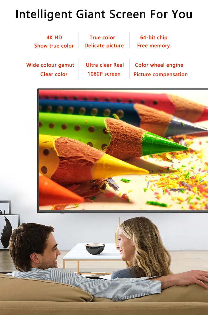 OEM 32/40/43/50/55/65/75 Inch Android11.0 T2s2 TV WiFi LED TV 65 Inch Television Set 4K Smart TV LED LCD Hotel Television