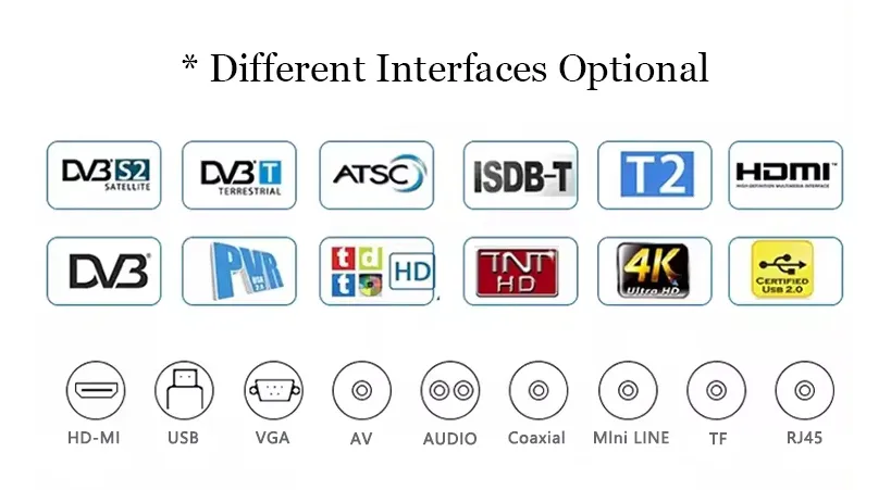 OEM 32/40/43/50/55/65/75 Inch Android11.0 T2s2 TV WiFi LED TV 65 Inch Television Set 4K Smart TV LED LCD Hotel Television