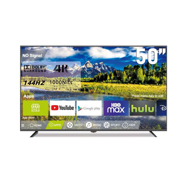 OEM 32 43 55 65 75 100 Inch 2K 4K LED LCD TV Wholesale Factory Price Television Android/Google/Webos System Customization Accept Customized 3D TV