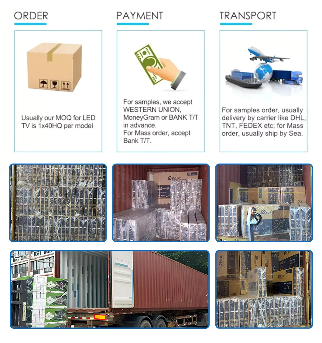 OEM 32 43 55 65 75 100 Inch 2K 4K LED LCD TV Wholesale Factory Price Television Android/Google/Webos System Customization Accept Customized 3D TV