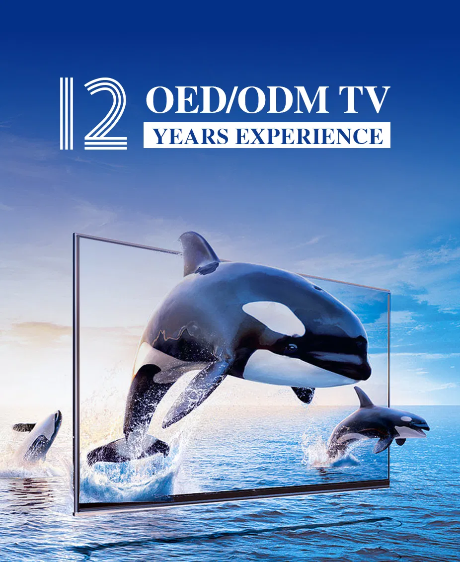 Manufacturer Smart Display 43 Inch TV Television 24 32 40 43 50 55 65 Inch LED TV with Android TV Stands