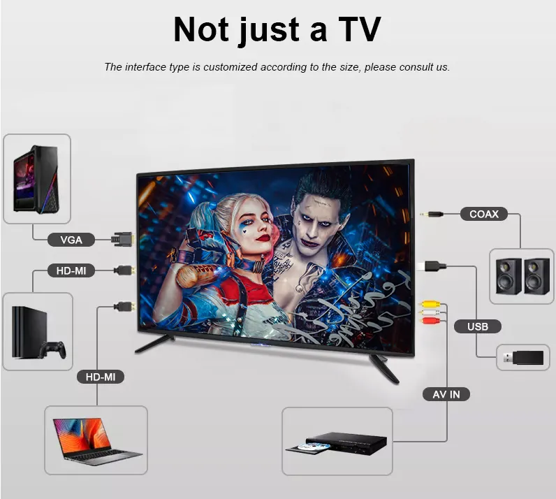 32/43/50/55/65/75/85/100 Inch High Definition LED LCD Television Android/Google/Webos System Advanced OLED Ultra HD 4K Chinese 3D Smart TV