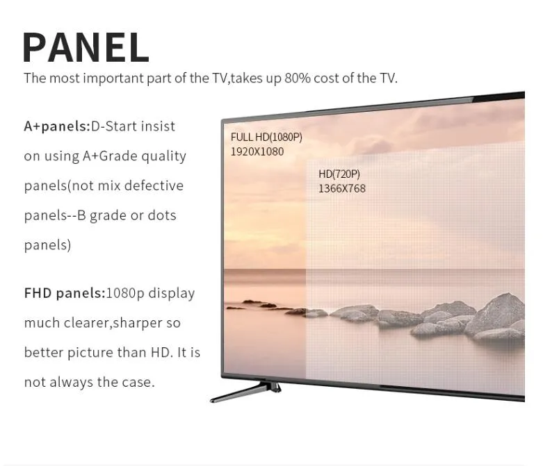Widely Used Superior Quality 55in Smart TV LCD LED TV Spare