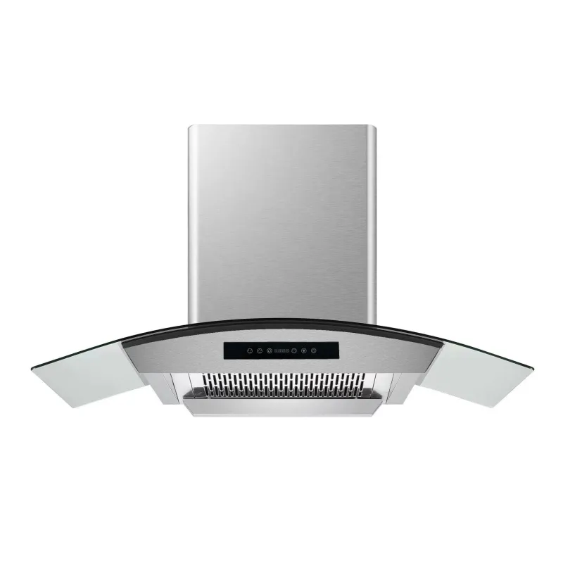 Sleek Energy Efficient Glass Hood for Modern Kitchen Range