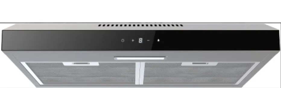 Black Touch Control 3-Speed Slim Range Hood Easy to Install