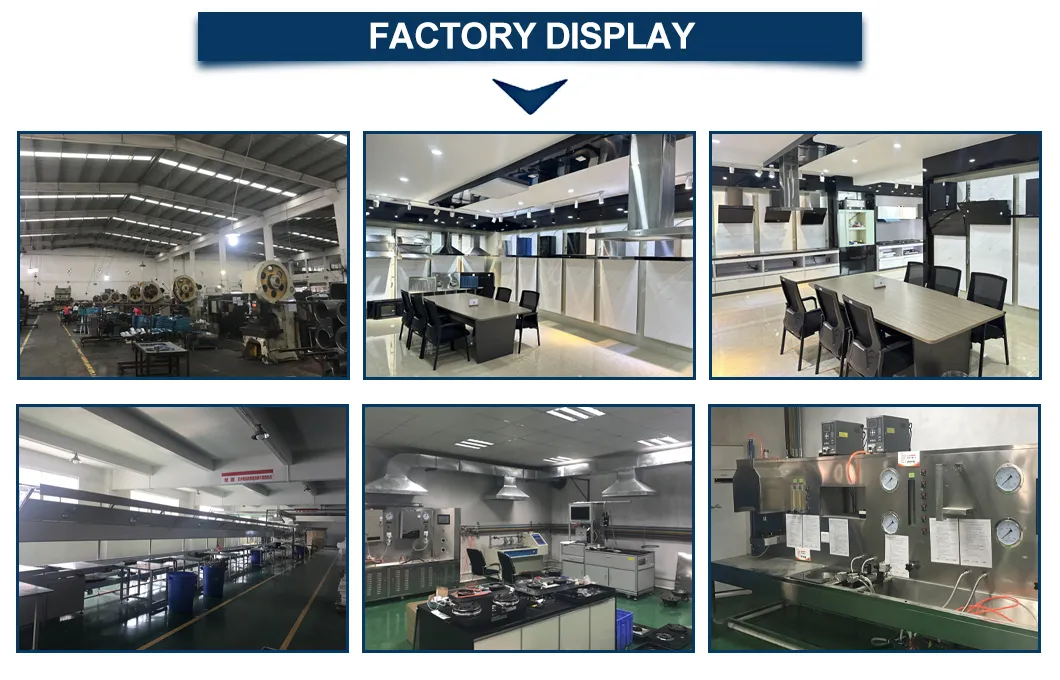 Spark Prevention Fireproof Odor Eliminator Power Consumption Ventilation System Thin Machine Range Hoods