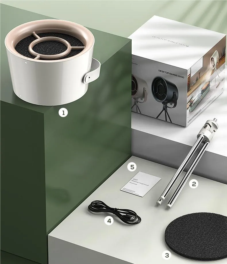 Desktop Cooker Hood Mini Household Portable Extractor Hood