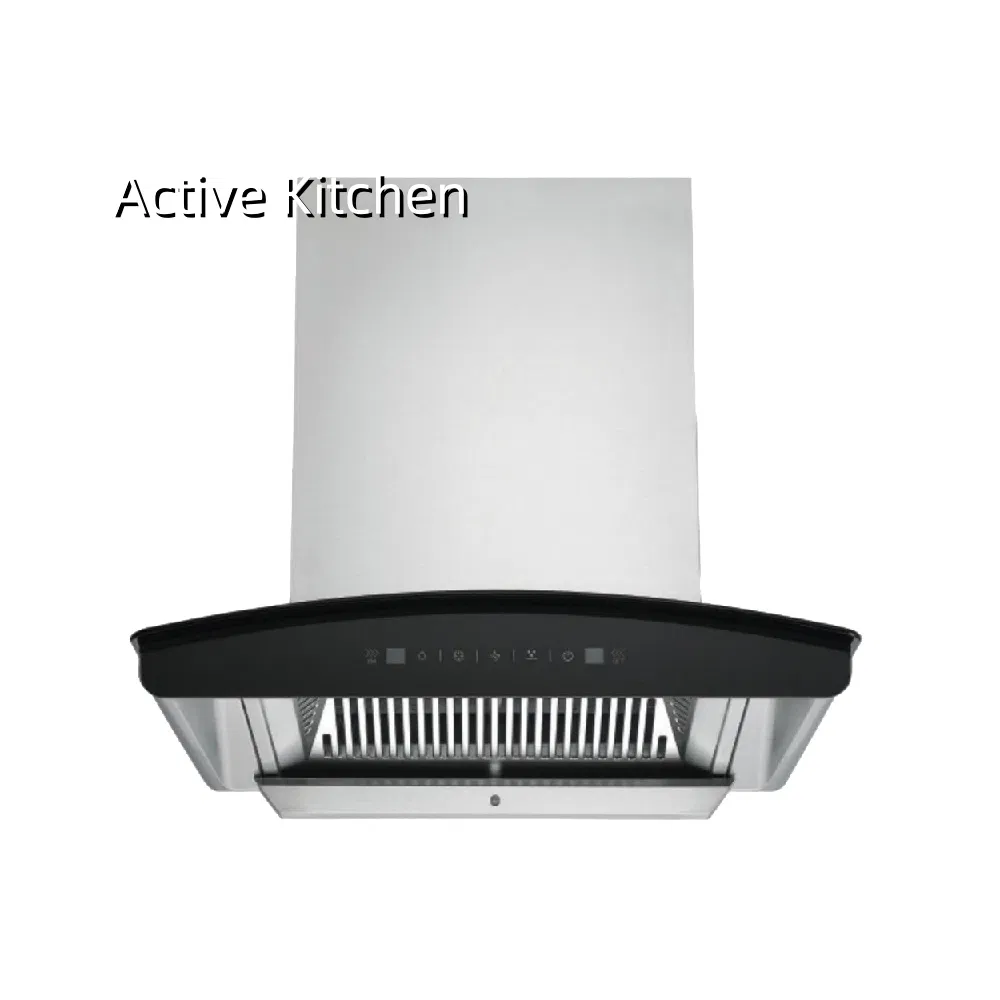 Sleek Curved Glass Hood Kitchen Range Hood for Enhanced Energy Efficiency