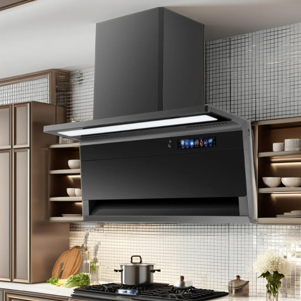 Premium L-Shaped Kitchen Range Hood with High Suction