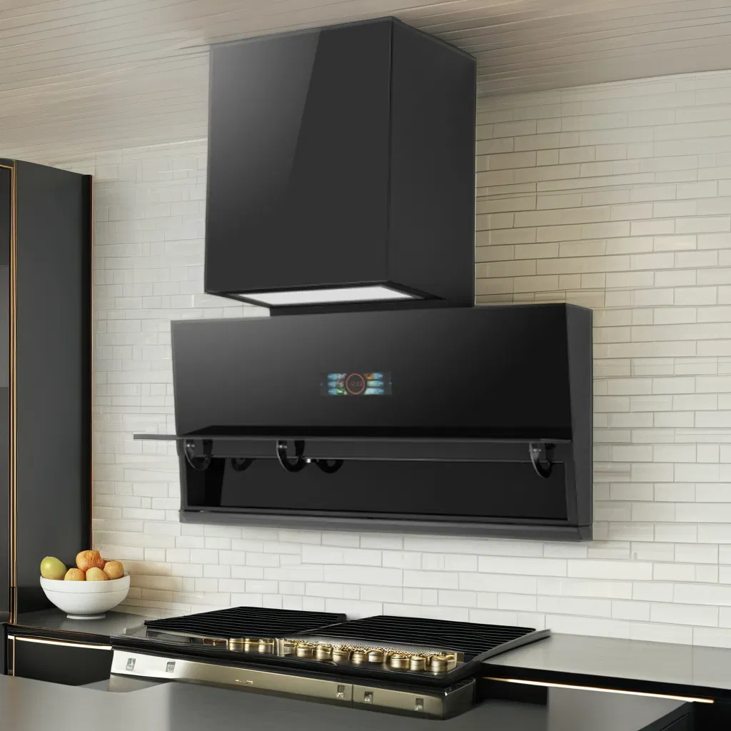 Premium L-Shaped Kitchen Range Hood with High Suction