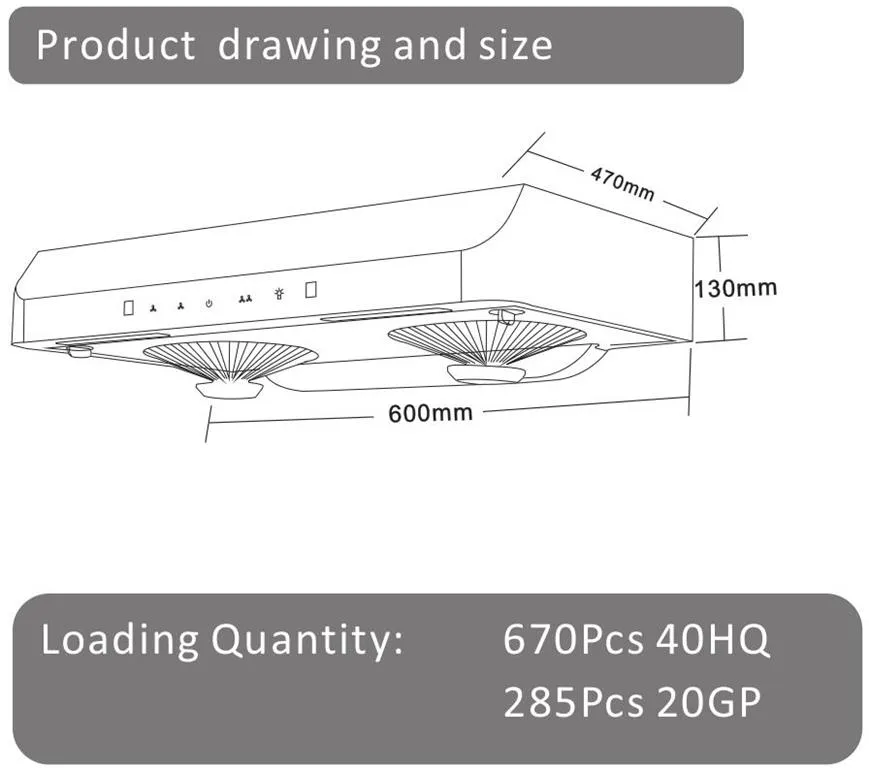 Quality Slim Chimney Wall Mounted Kitchen Range Cooker Hood Manufacturer Sh-401g