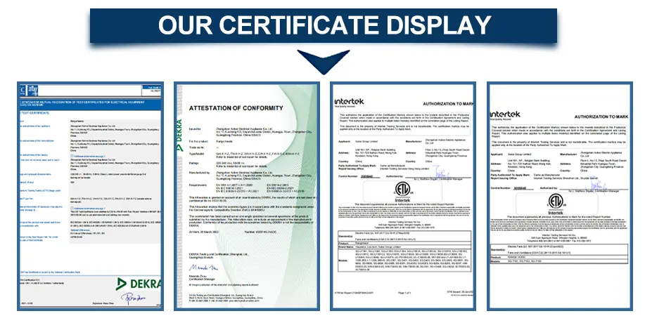 ETL Certificate 600cfm Under Cabinet Range Hood
