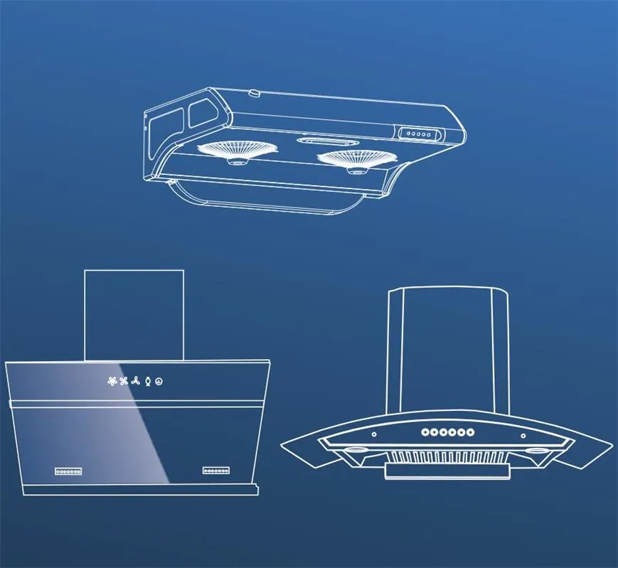 China Manufacturer Chimney Ventilator Slim Vent Cooker Hood Fliter Sh-6004s