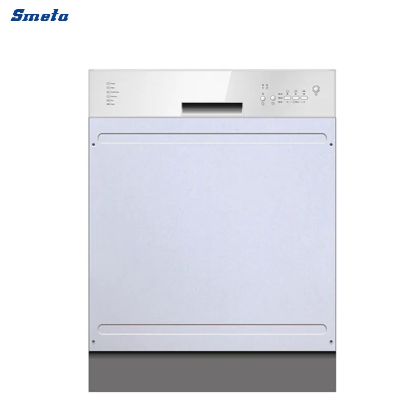 12 Settings OEM White Household Appliance Semi Built in Dishwasher