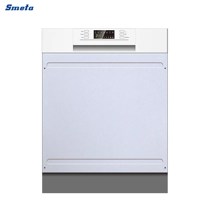 12 Settings OEM White Household Appliance Semi Built in Dishwasher