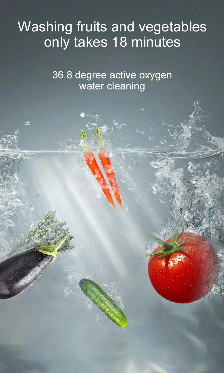 Countertop Dishwasher, 8 Washing Programs Portable Dishwasher with 5-Liter Built-in Water Tank and Inlet Hose &amp; Drain Hose