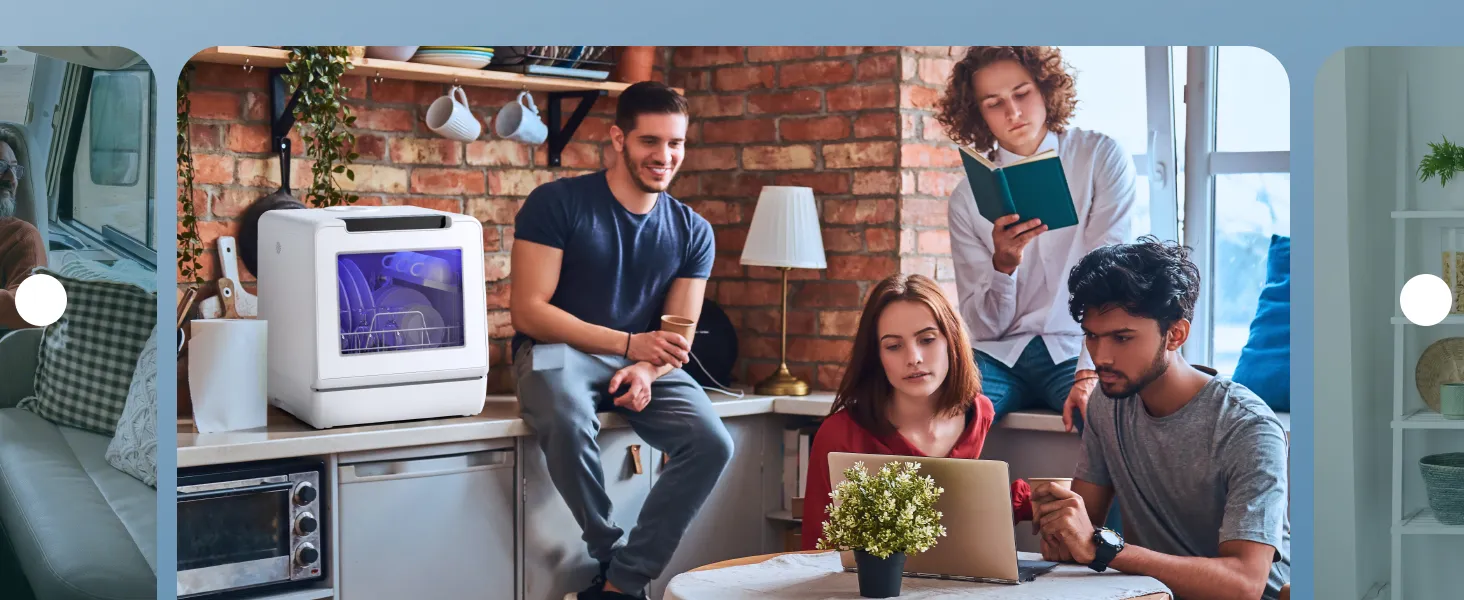 Portable Dishwasher with Built-in Water Tank for Compact Living