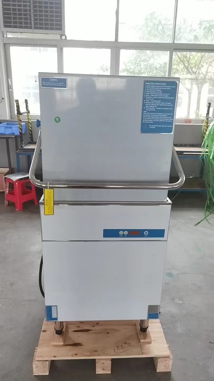 Byf-602e High-Efficiency Stainless Steel Hood Type Single Pumps Professional Commercial/Home/Industrial Built in Sink Dishwasher Machine for Restaurants