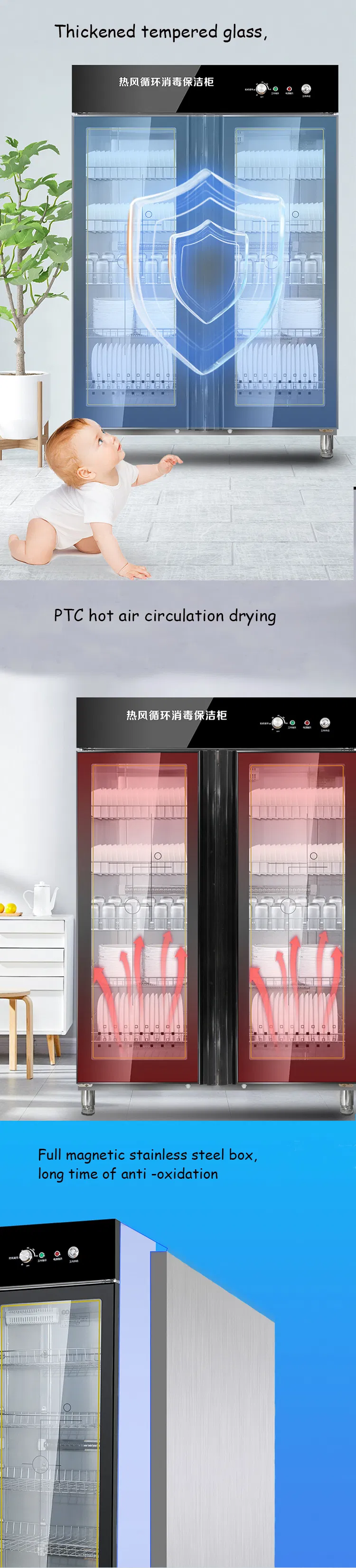 Small Electric Ultraviolet Drying Tableware Disinfection Cabinet Ozone High Temperature Dish Sterilizer Disinfection Cabinet