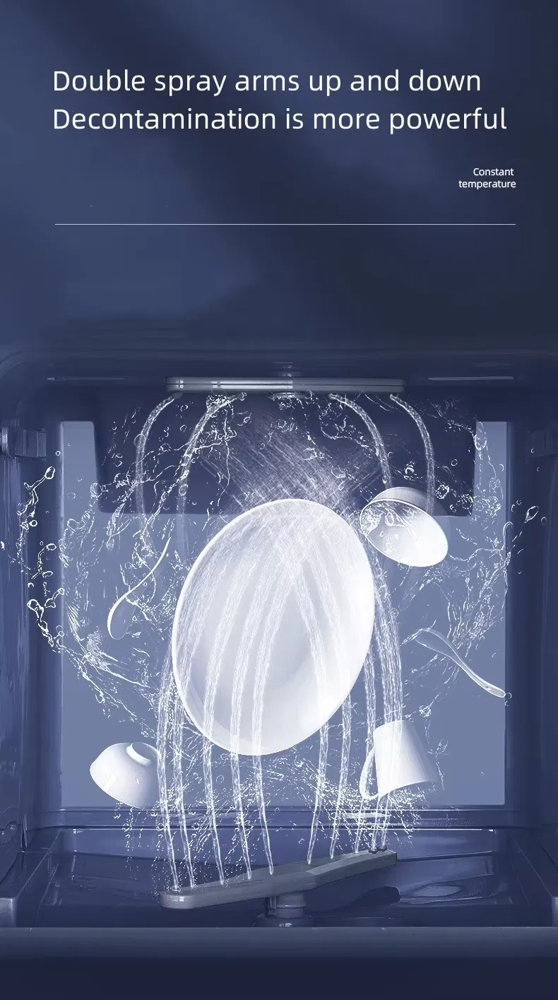 Household Portable Dishwashers Installed by Desk Top Hotel Kitchen Freestanding Smart Dishwasher