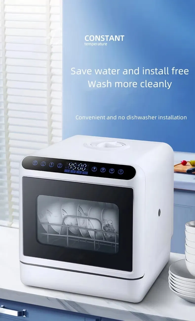 Household Fully Automatic UV Dish Washer Countertop Portable Mini Dishwasher Machine