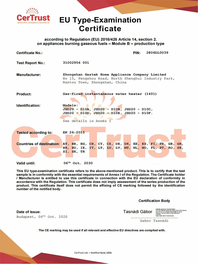 16L Wall Mounted LPG Tankless Instant Gas Hot Water Heaters for Shower