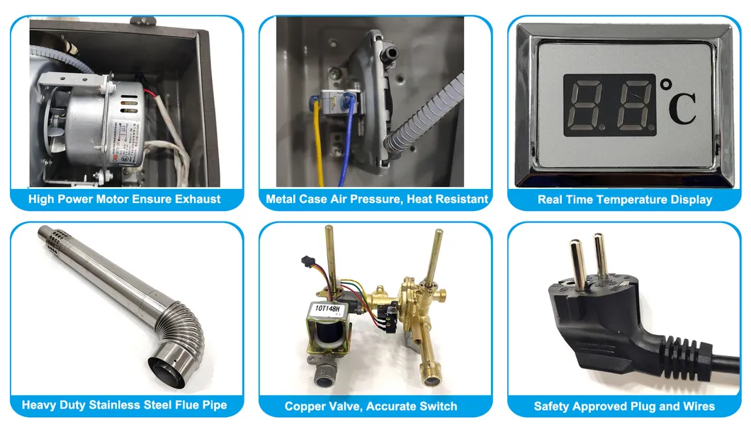 12L LPG Domestic Balanced Exhaust Propane Tankless Gas Water Heater