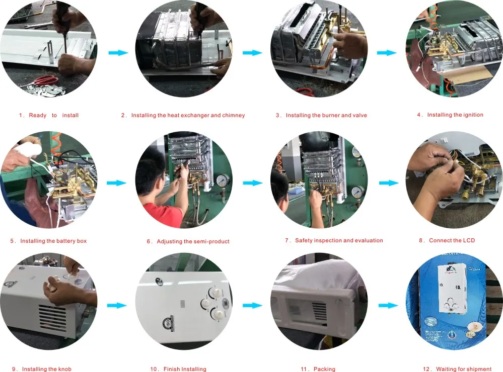 Chile Forced Type Gas Water Heater Bathroom Shower RV Sauna SPA